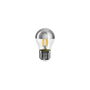 Kopspiegel Chroom Kogelmodel | E27 | 4.8 Watt | 2700K | 380 Lumen