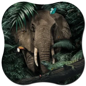 Organische vorm Jungle olifant