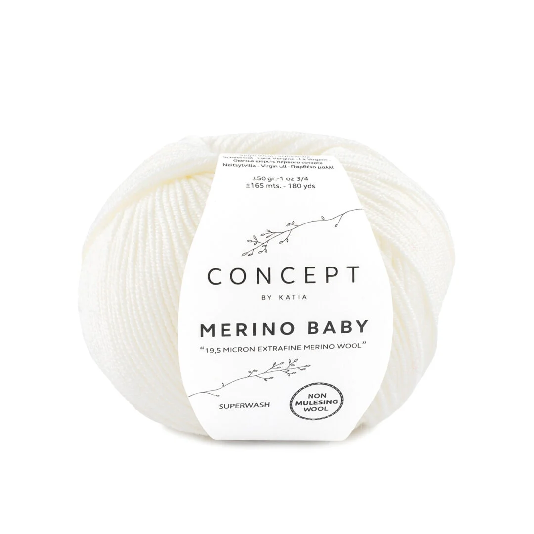 Katia Merino Baby 001 Wit - Afbeelding 2
