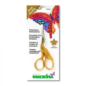 Madeira Ooievaar schaar verguld 9cm