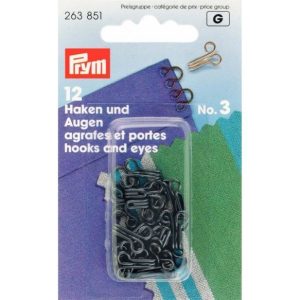 Prym Haken en ogen nr.3 Zwart