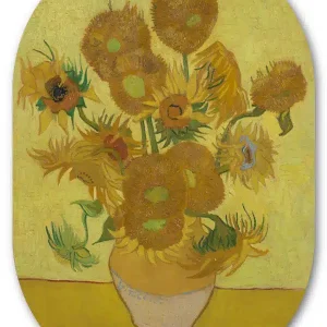 Muurovaal Zonnebloemen van Vincent van Gogh