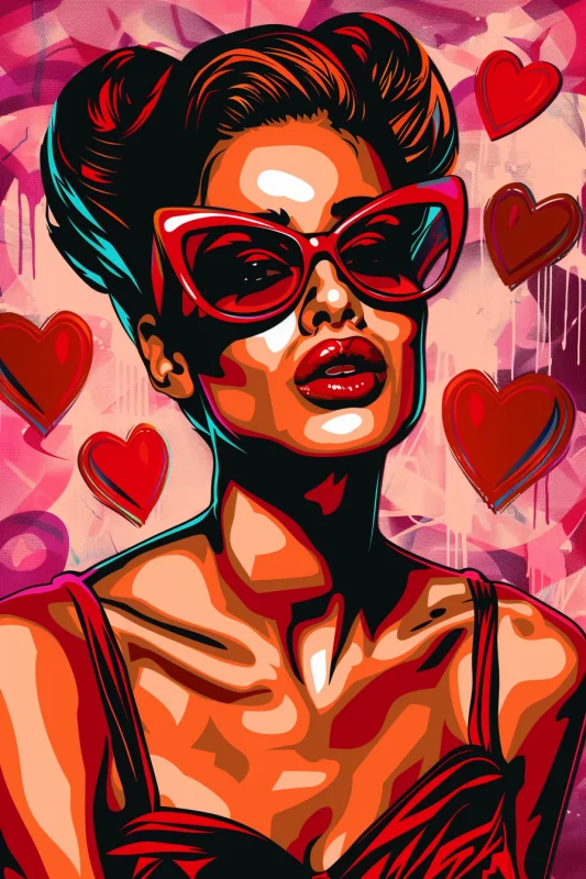 Heartfelt Glamour - Pop art schilderij - Afbeelding 4